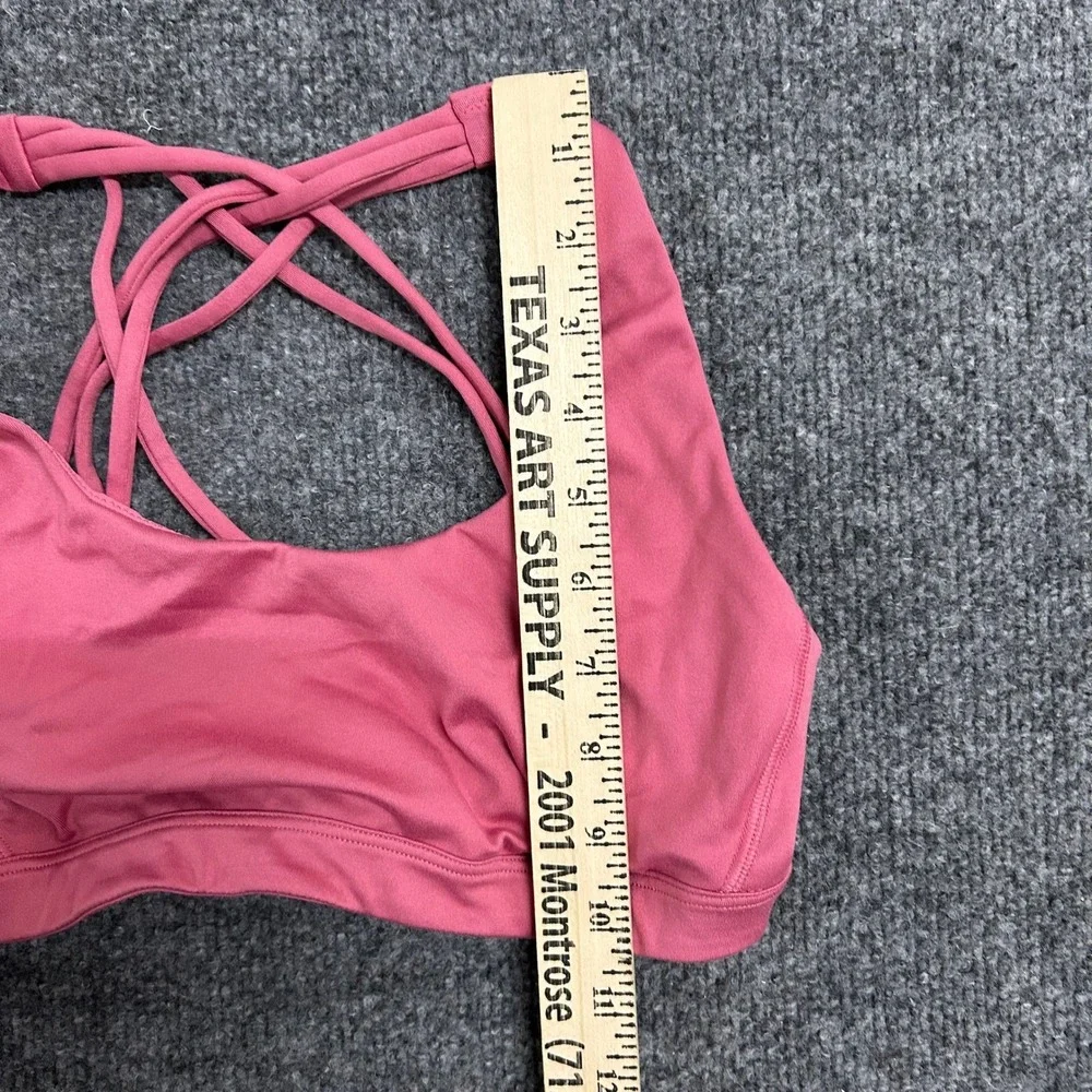 Victoria's Secret Sports Bra Womens Size XS Pink Strappy Crisscross Back Yoga